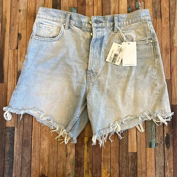 ANINE BING The Kit Blue Shorts Sz 30 **NWT** - Picture 4 of 16